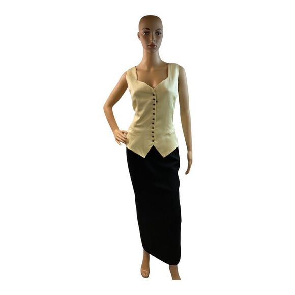 Dana Buchman Dresses & Skirts - Dana Buchman Women’s Vintage CAFE RUSSE    Ivory And Black Dress .Size 12.